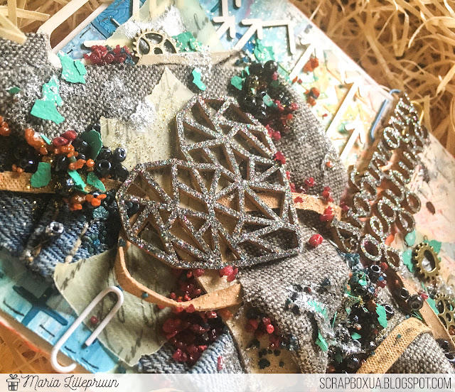 Mixed media grunge card by Maria Lillepruun