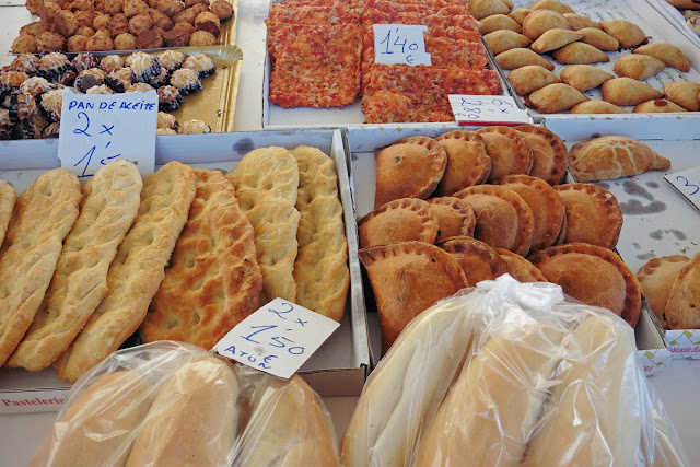 Savouries and bread - Playa Flamenca market Orihuela
