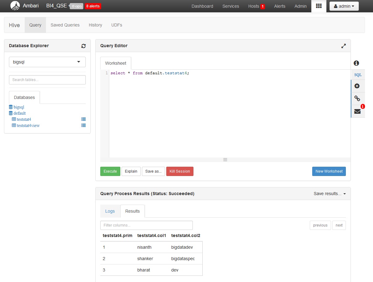 Big Data Analytics Creating Ambari Hive Views in IBM Open Platform