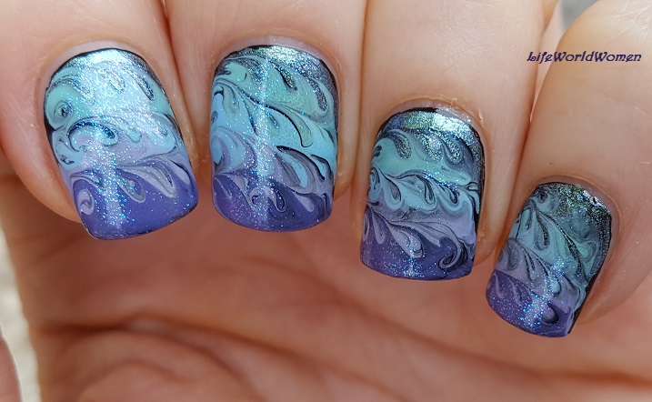 No-Water Marble Nail Design Using a Toothpick - wide 2