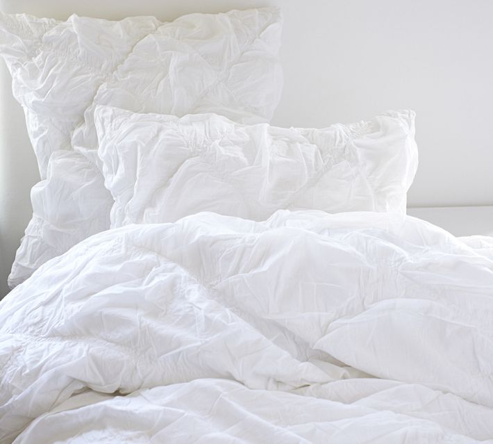Dead Ringer Pottery Barn Hadley Ruched Duvet Cover The Thrifty Abode