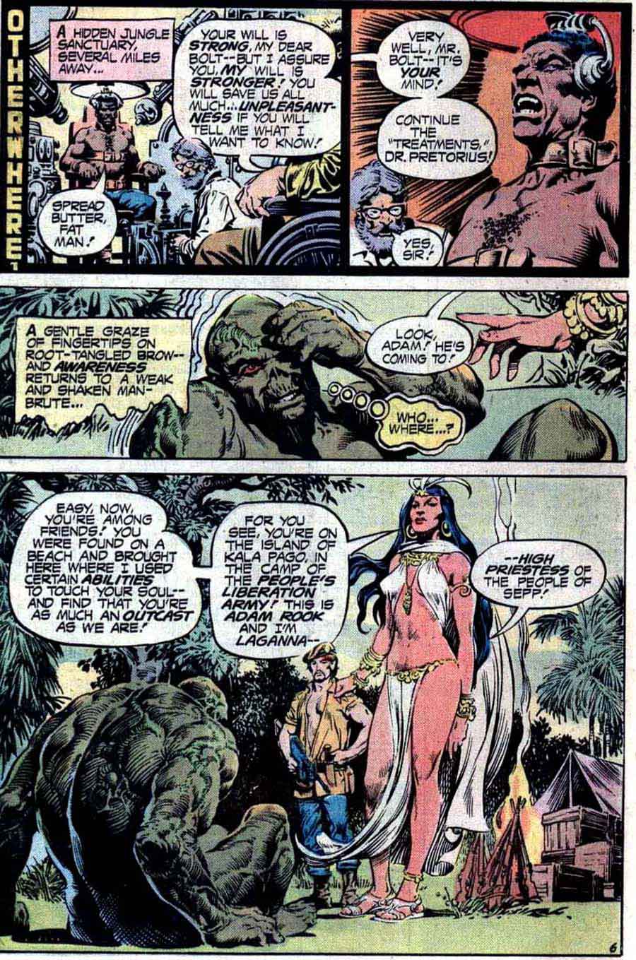 Swamp Thing v1 #16 1970s bronze age dc comic book page art by Nestor Redondo