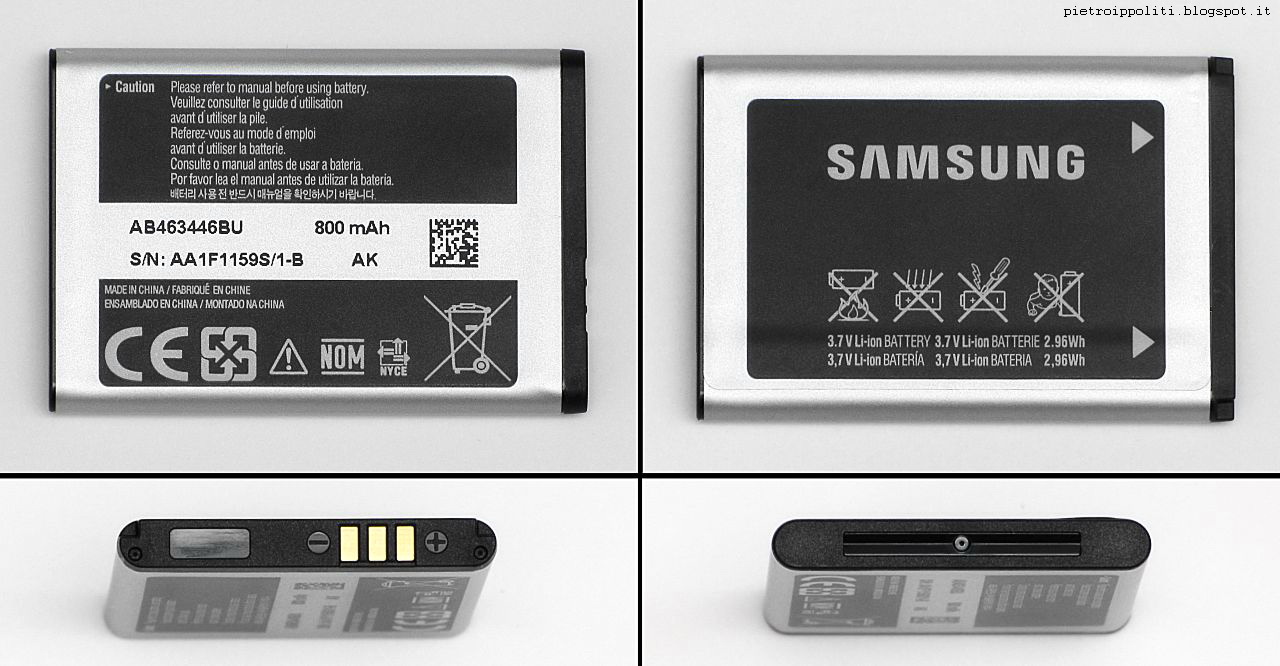 Batteria AB463446BU 3.7v 800mAh per Samsung C3520 e C3590 Batteria AB463446BU 3.7v 800mAh per Samsung C3520 e C3590