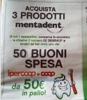 Mentadent ti fa vincere buoni spesa Ipercoop e Coop da 50€ Logo Mentadent ti fa vincere buoni spesa Ipercoop e Coop da 50€