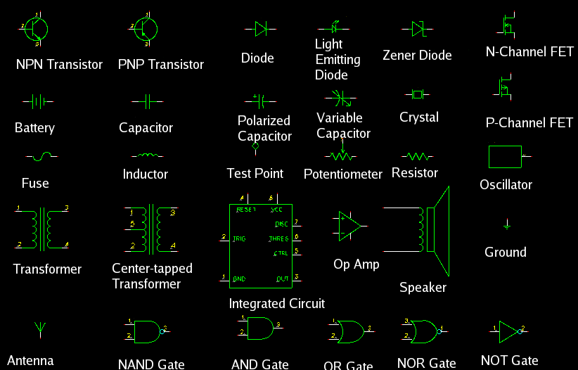 Radio Electronics_Symbols ~ Electrical Engineering Pics wiring schematic symbols chart 