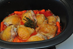 chicken slow thighs cooker braised cook recipe dinner
