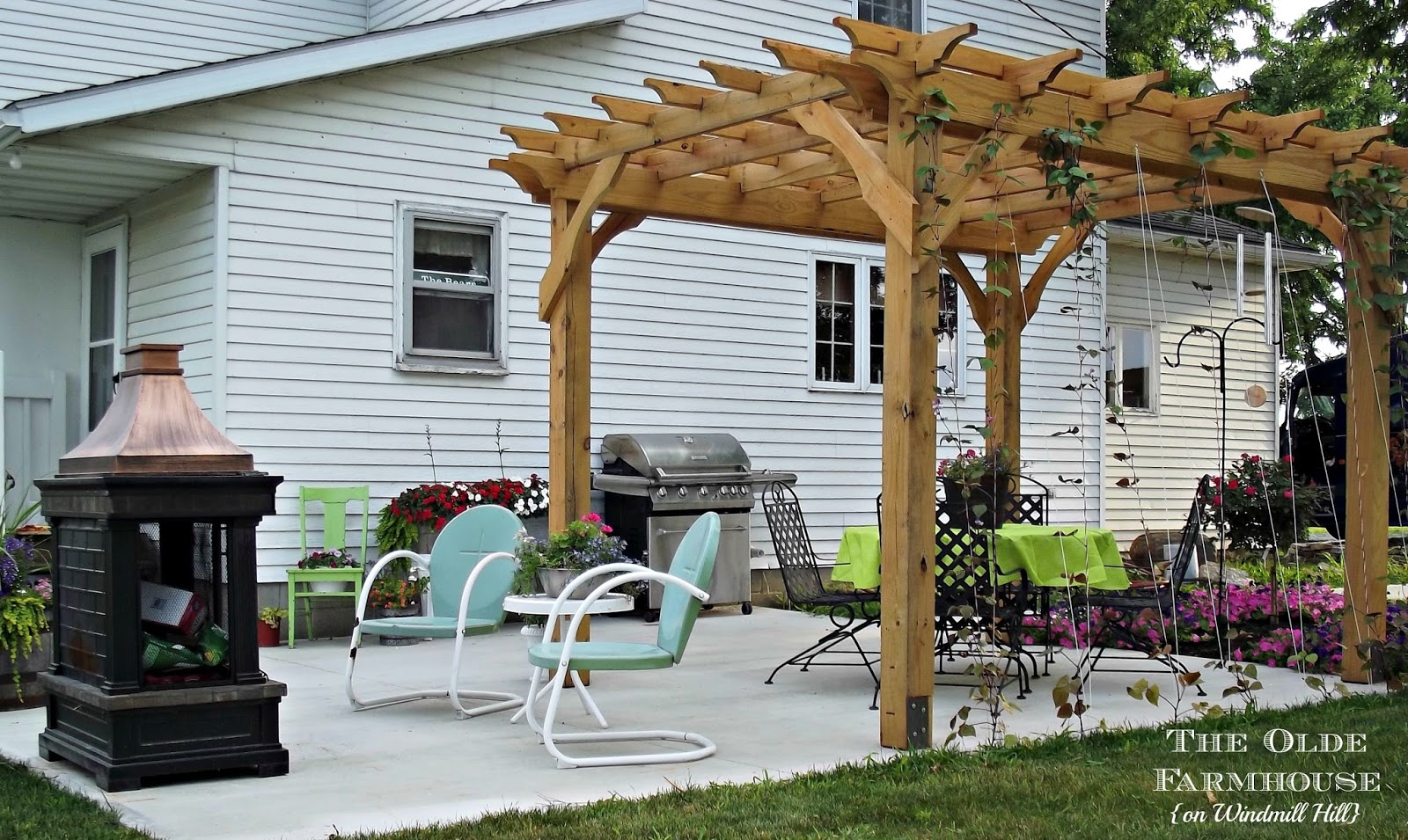 The Olde Farmhouse on Windmill Hill: Patio Update/Pergola The Olde Farmhouse on Windmill Hill: Patio Update/Pergola on Farmhouse Backyard Patio id=49044