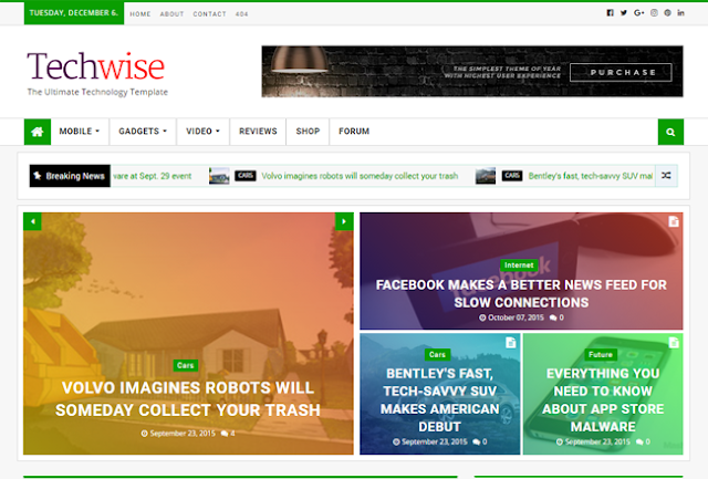 Techwise Techwise responsive magazine blogger template
