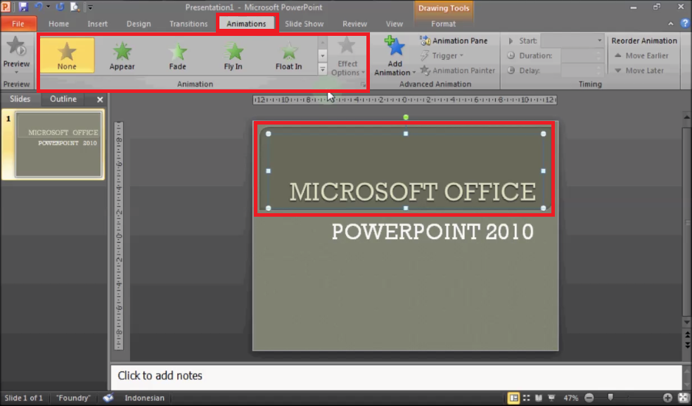Cara Membuat Tulisan Berjalan Di Powerpoint 2007