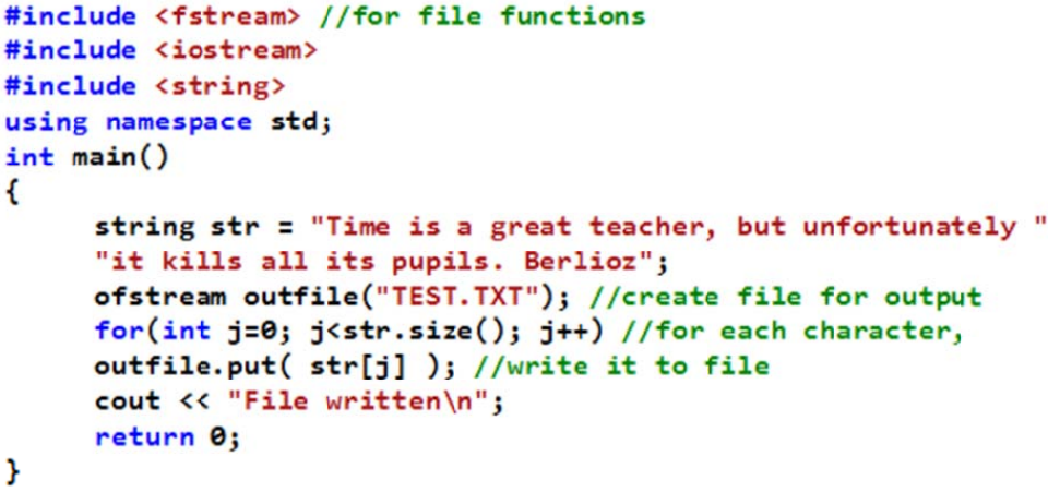 C++ Codes: FILE HANDLING CODES