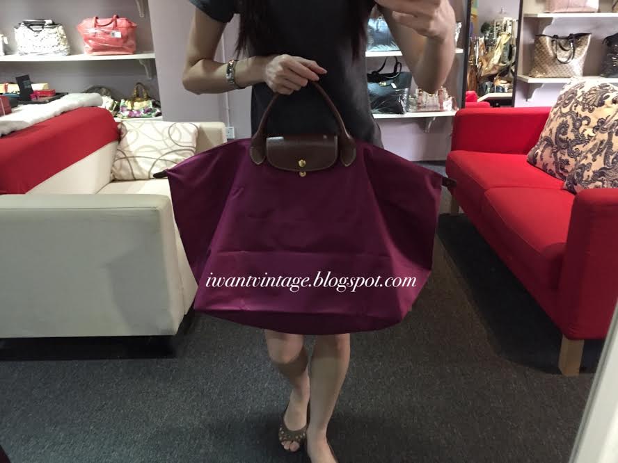 I Want Vintage Designer Handbags Longchamp Le Pliage Longchamp Le Pliage Large Travel Bag Dark Pink
