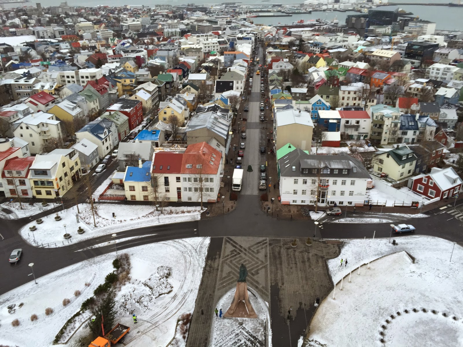 Aerial view of Reykjavik from Hallgrimskirkja