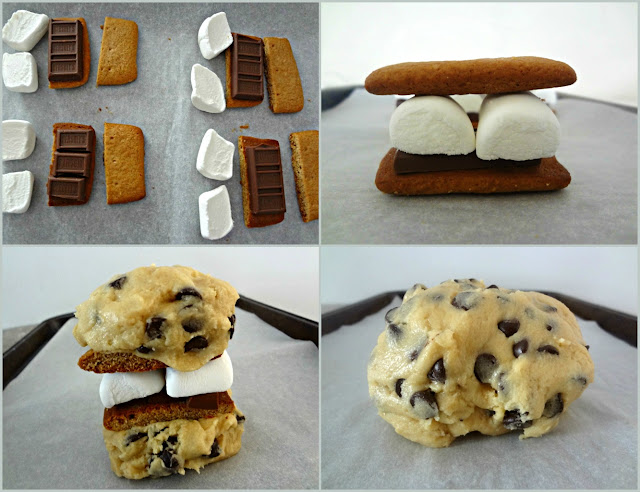 S'mores Stuffed Chocolate Chip Cookies S'mores Stuffed Chocolate Chip Cookies
