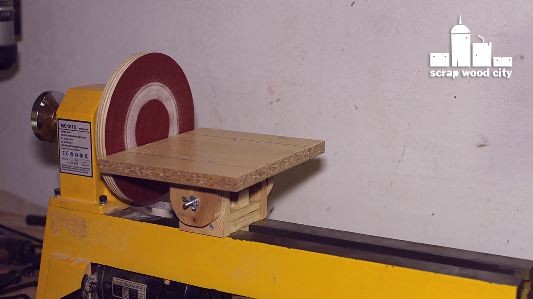 scrap wood city How to make a disc sander for the lathe