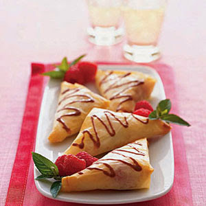 Delicious Mother's Day  Sweet Chocolate Raspberry Turnovers