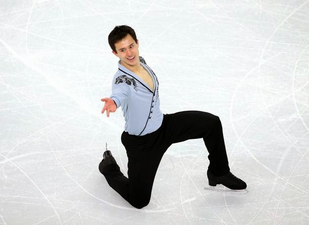 Patrick Chan (CAN) udfører sit lange program ved Vinter OL 2014