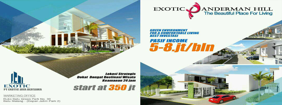 Exotic Panderman Hill - Rumah Villa di Batu Malang Harga Mulai 350 juta