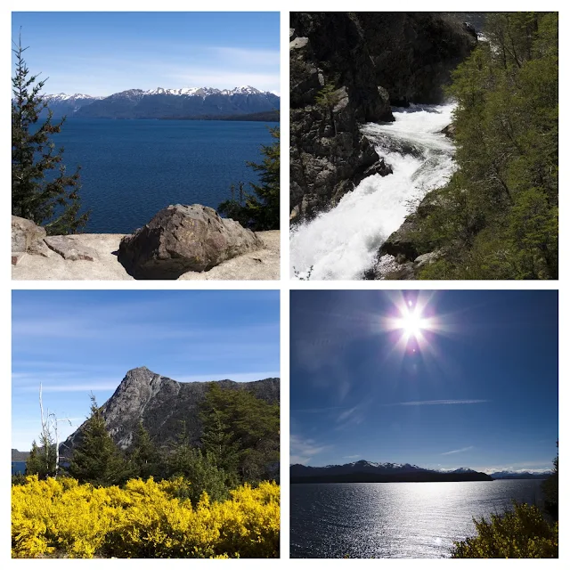 Day trip from Bariloche: collage of lake views along the Ruta de Siete Lagos