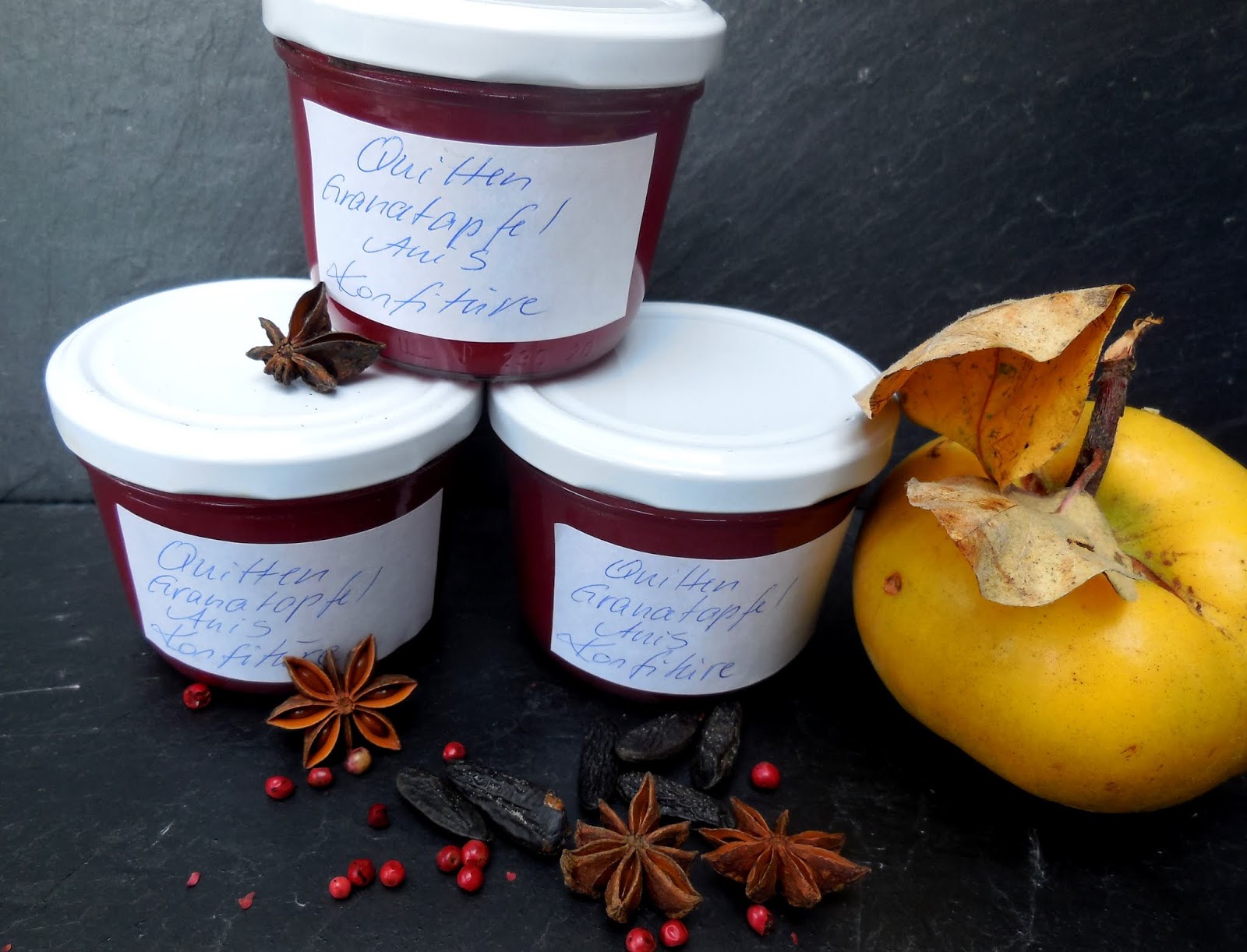 Kochglueck: Quitten Granatapfel Konfitüre
