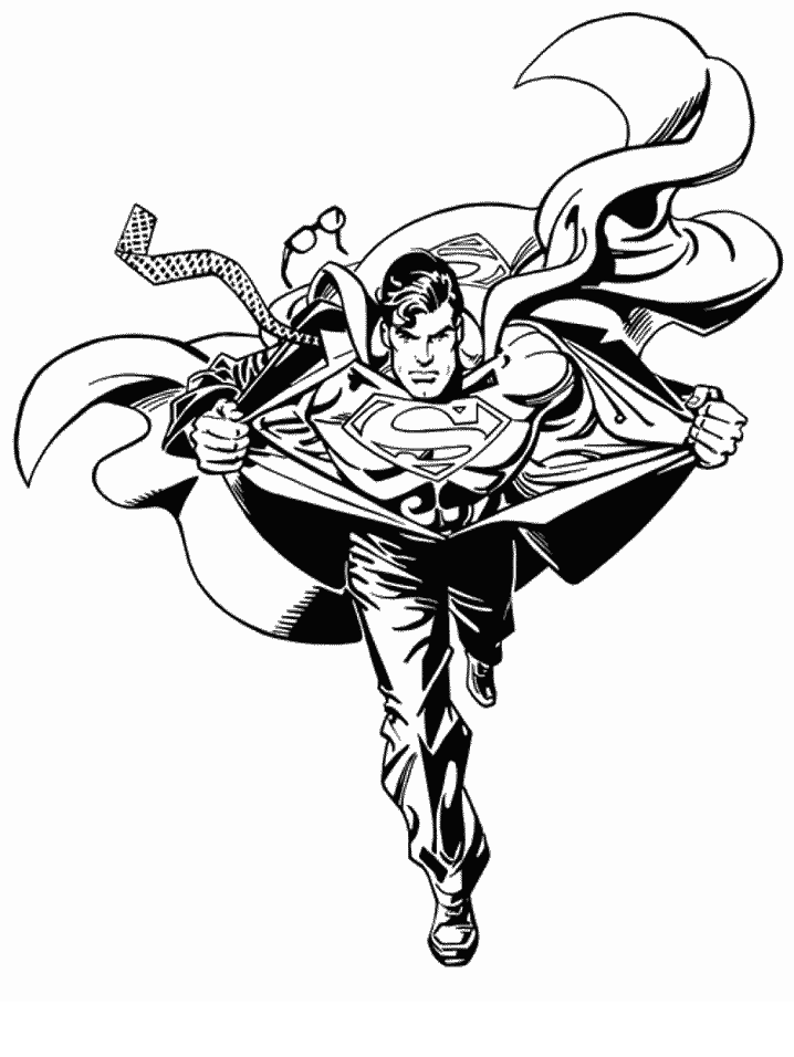 Craftoholic Superman Man Of Steel Coloring Pages