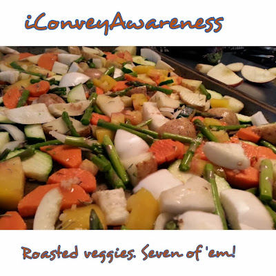 One Pan Roasted Veggies via iConveyAwarenss - Can you meet the challenge?
