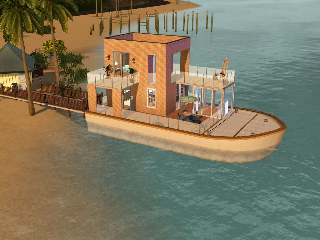 My Sims 3 Blog Quaint Houseboat by My Sim Realty