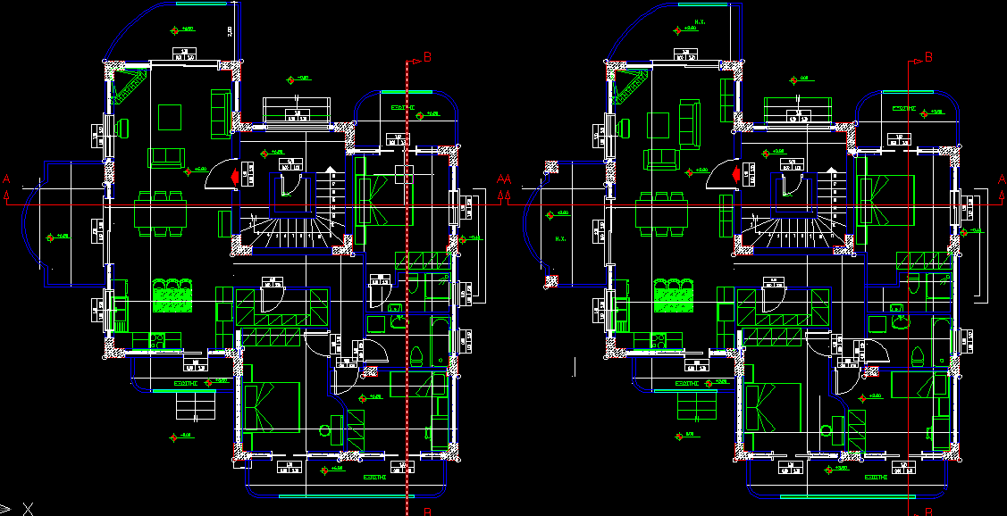 Duplex 6 Bedroom House Plans