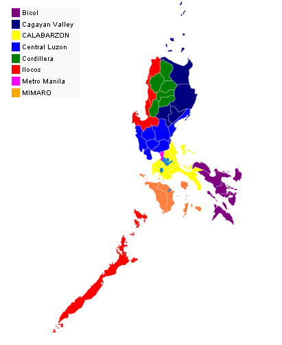 GUIDE TO THE PHILIPPINES: Luzon and its Administrative Regions and ...