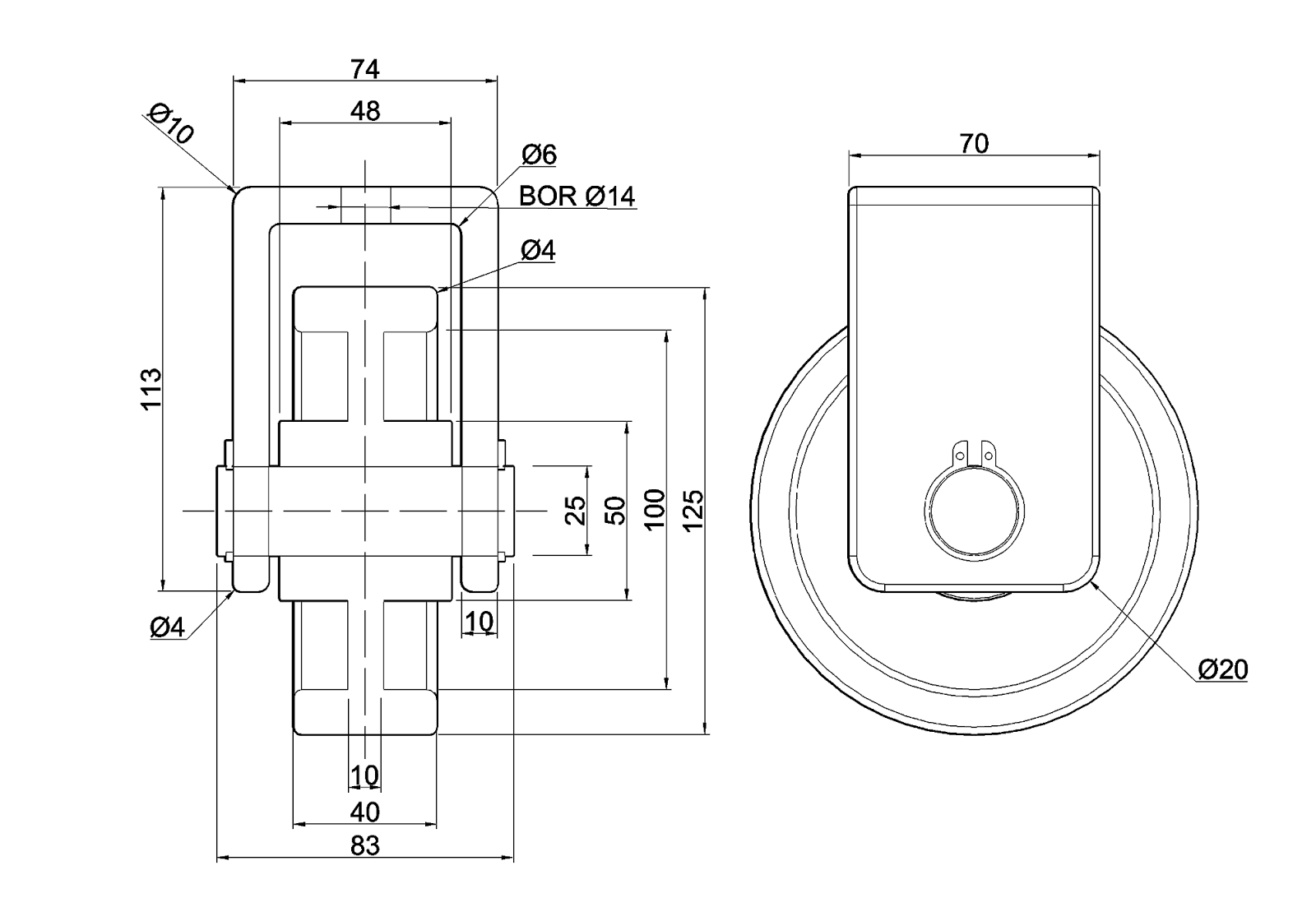 MEMBUAT DESAIN WHEEL CASTOR DI AUTOCAD