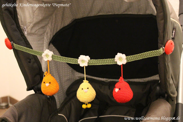 Häkeln: Kinderwagenkette "Piepmatz" als Geschenk zur Geburt oder Weihnachtsgeschenk, mit kostenloser Anleitung