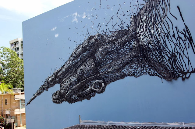 Street Art By Chinese Artist DALeast For Los Muros Hablan '13 In Puerto Rico. 7