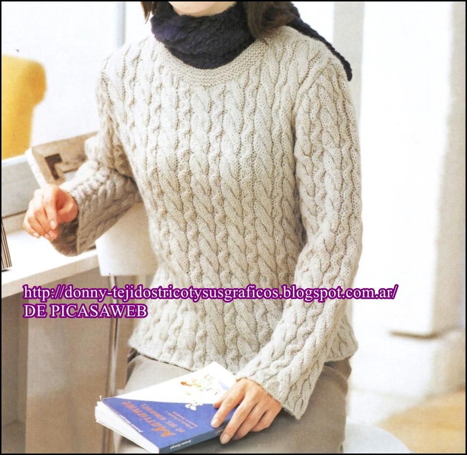 pullover tejido a dos agujas