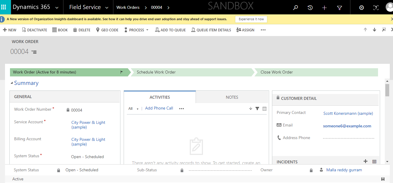 Microsoft Dynamics 365 Field Services Schedule Assistant Microsoft