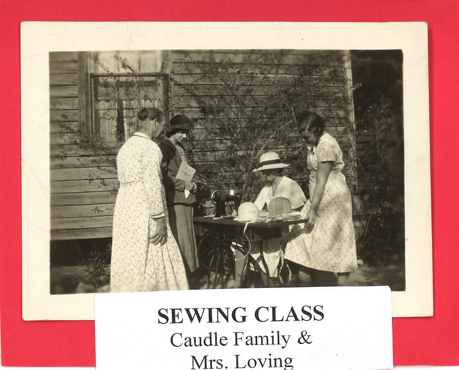 Rural North Carolina History Caudle FamilySewing Class in Richmond County