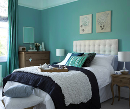 bedroom wall Coordinate with Turquoise Color ideas | decorating ideas ...