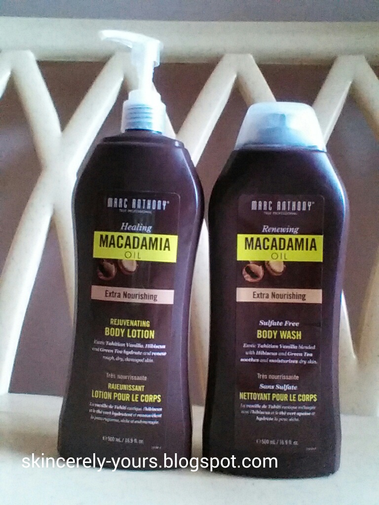 Skincerely Yours Marc Anthony Healing Macadamia Oil Body Wash and Lotion
