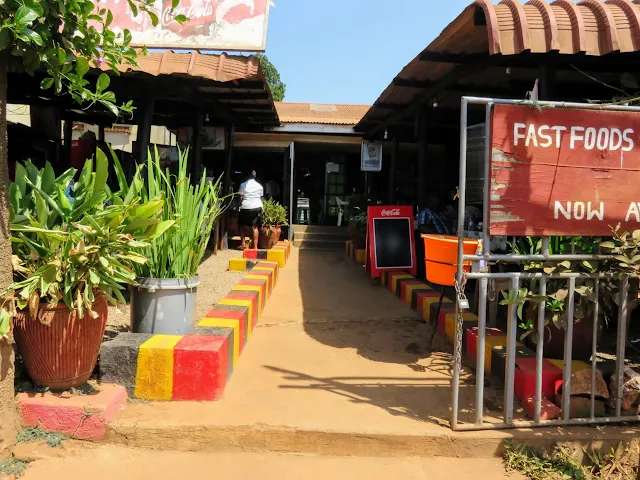 Small restaurant near Entebbe Market in Uganda