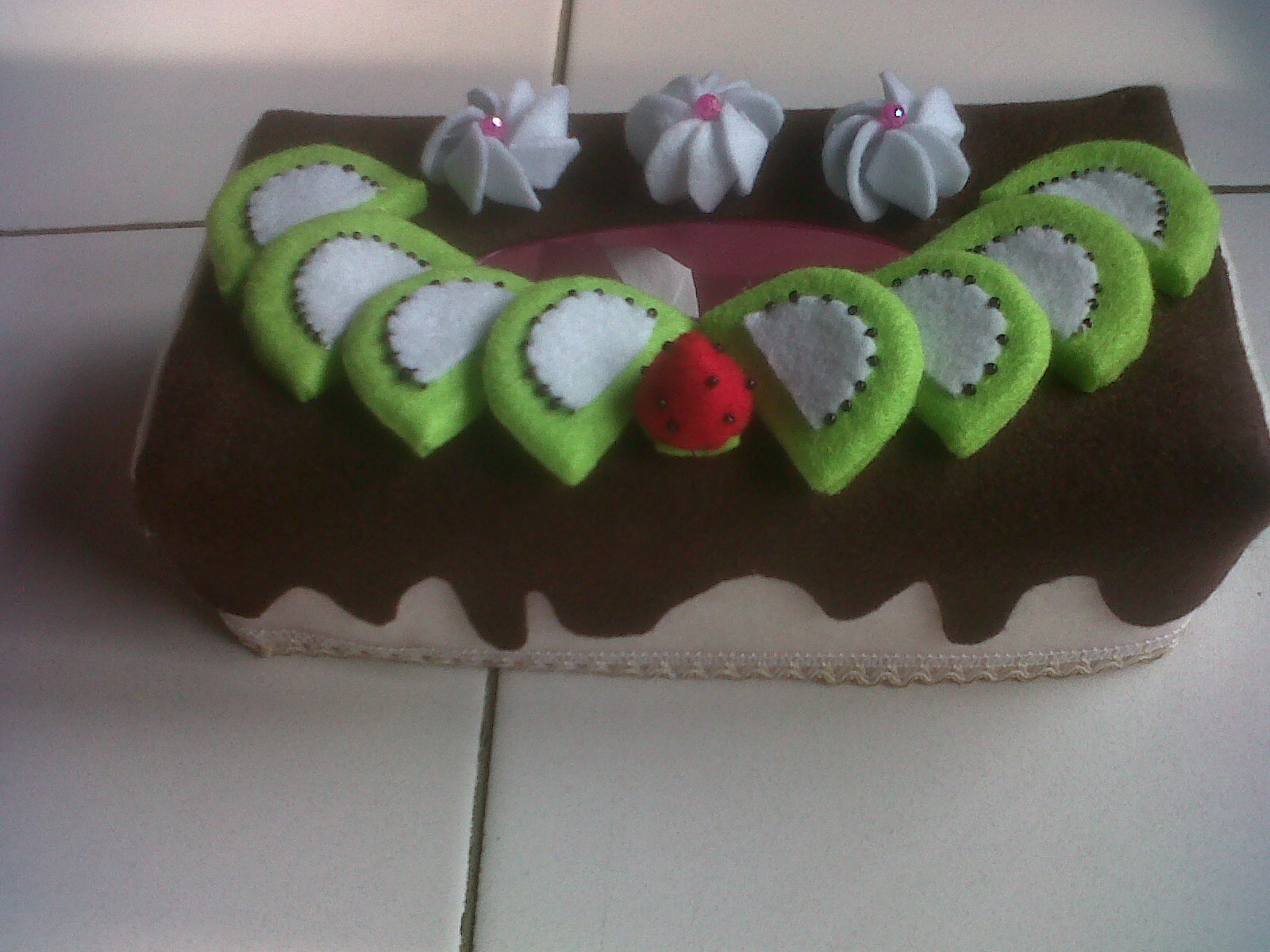 Kreasi Kain Flanel Tempat Tisu Flanel