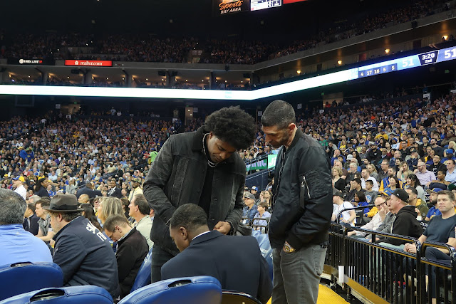 Michael Crabtree Michael Crabtree spotted at the Warriors vs. Mavericks game.
