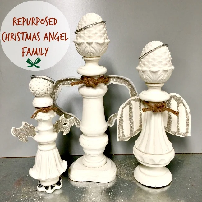 Repurposed Christmas Angel Family www.homeroad.net