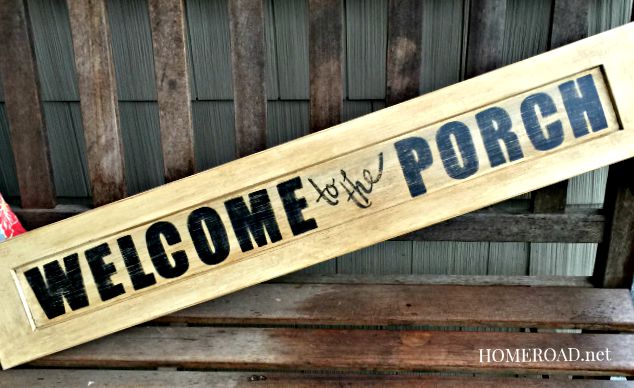 Repurposed Porch Sign