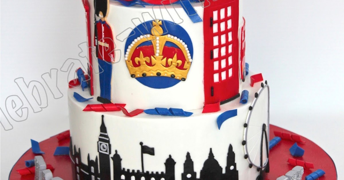 Celebrate with Cake!: Union Jack London Themed Tier Cake