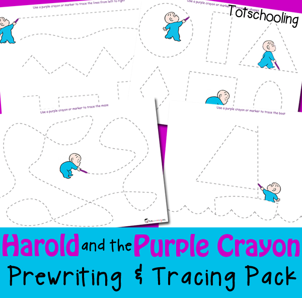 Harold and the Purple Crayon Prewriting Pack