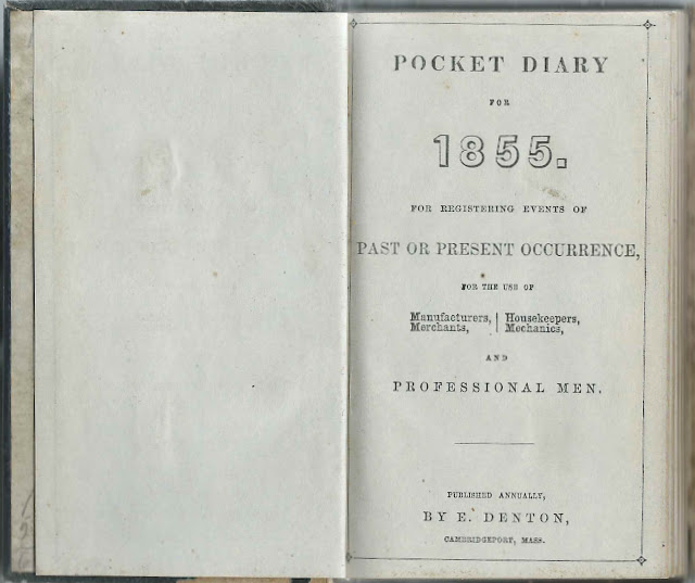 Heirlooms Reunited 1855 Diary of a Farmer at Turner, Maine, Presumably