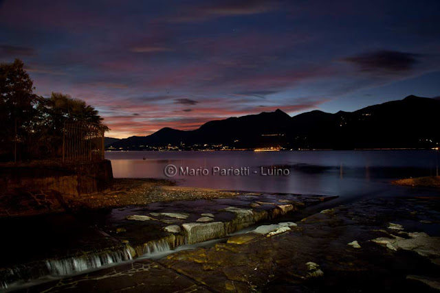 Luino da Colmegna Notturno sul lago Maggiore lago Maggiore Luino