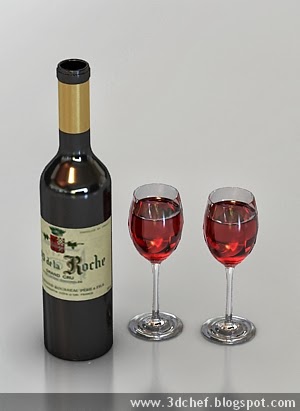 free 3d model wine bottle