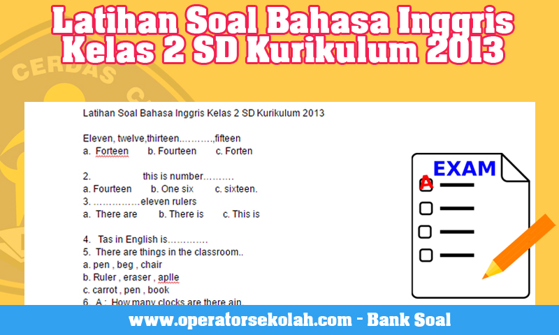 Evaluasi Berguru Semester Tahun Pelajaran Bahasa Inggris