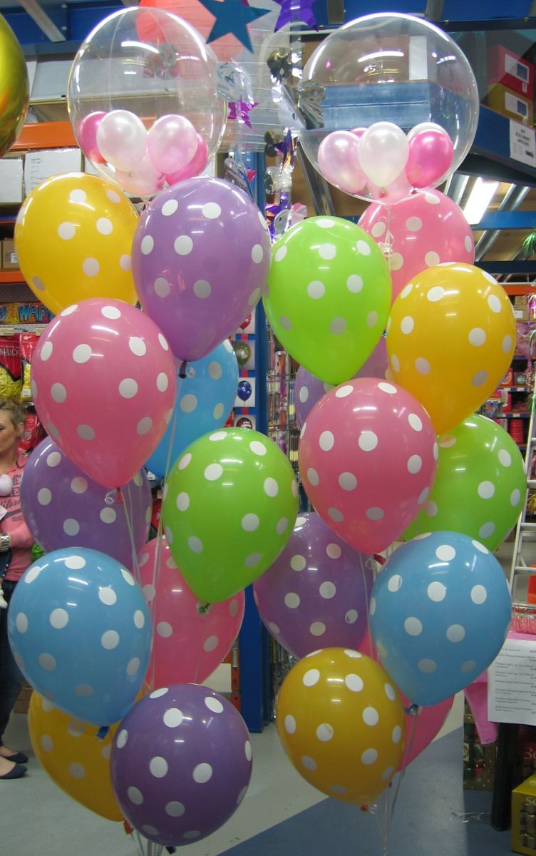 Polka Dot Helium Balloons in Bangalore Call us on 8722008855