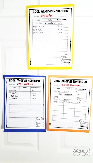 Great idea for using your classroom library to create book awards for some of your favorite books.