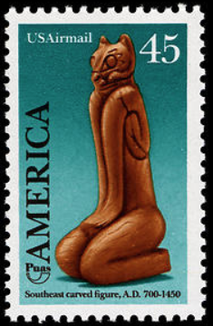 1989 US Airmail stamp of the Key Marco Cat 1989 US Airmail stamp of the Key Marco Cat